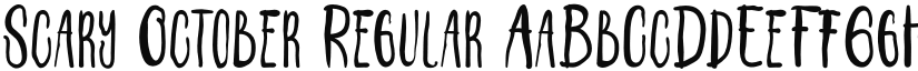 Scary October font download