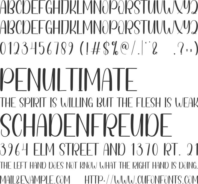 Watchful font preview