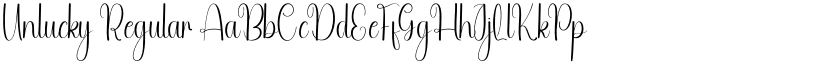 Unlucky Regular font