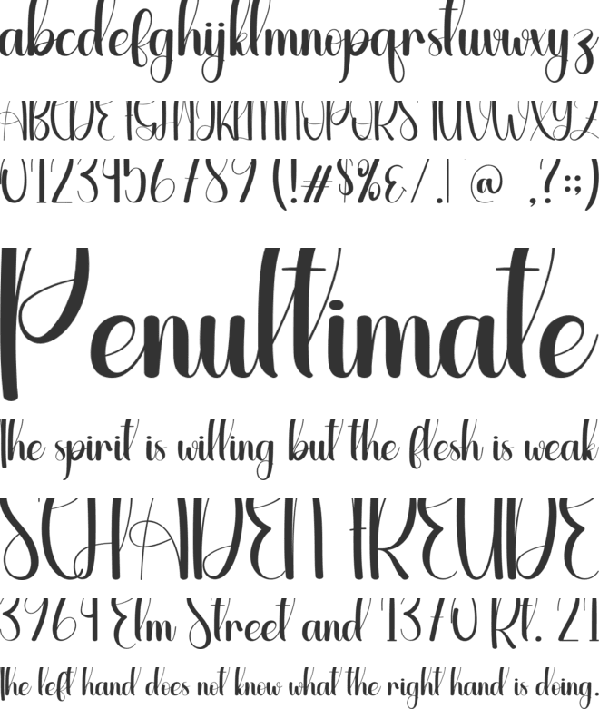 Filial Duty font preview