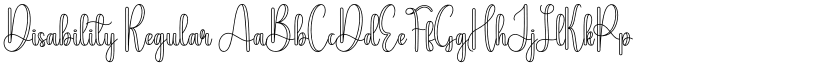 Disability Regular font