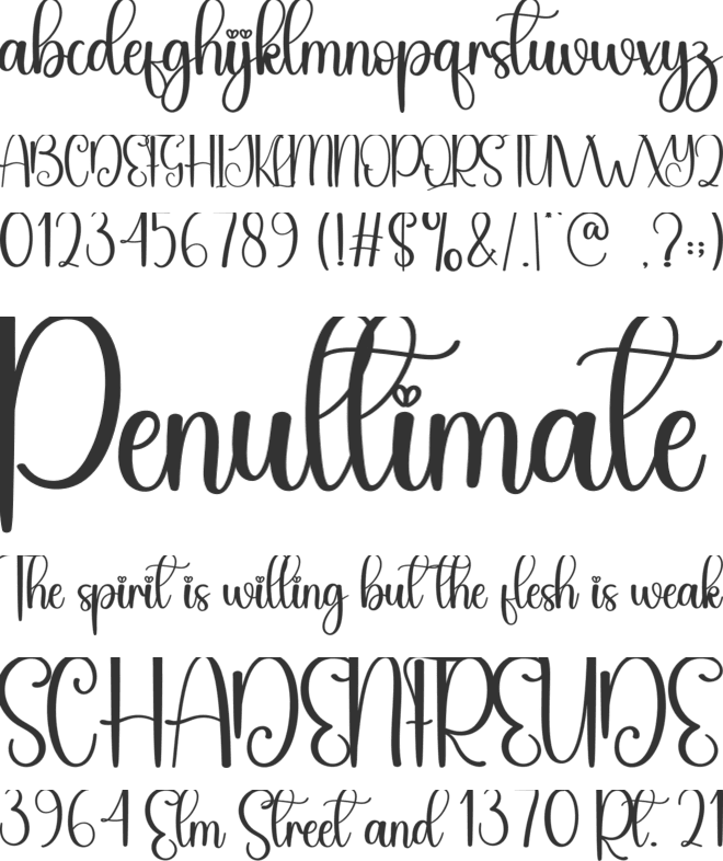 Callifornia font preview