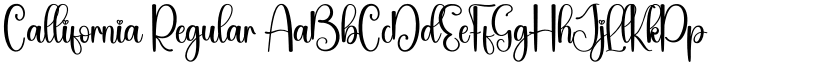 Callifornia Regular font