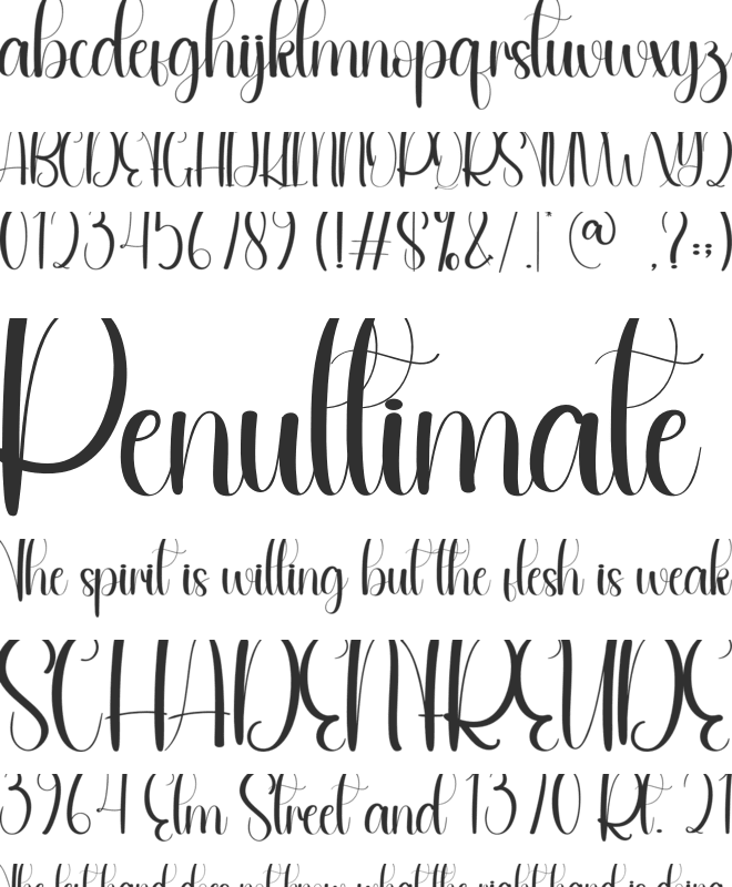 Capital font preview