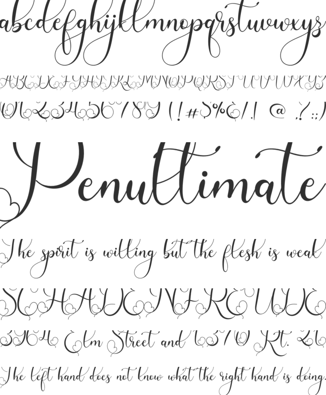 Angelistya font preview