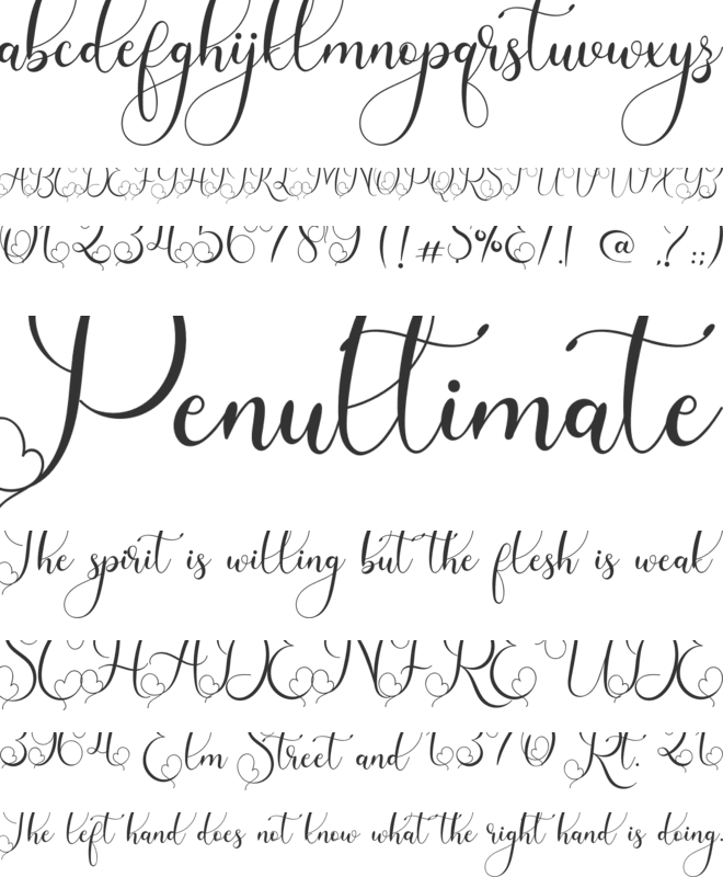 Angelistya font preview