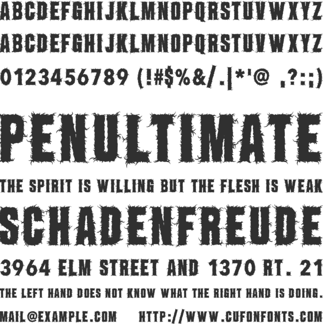 the yeti font preview