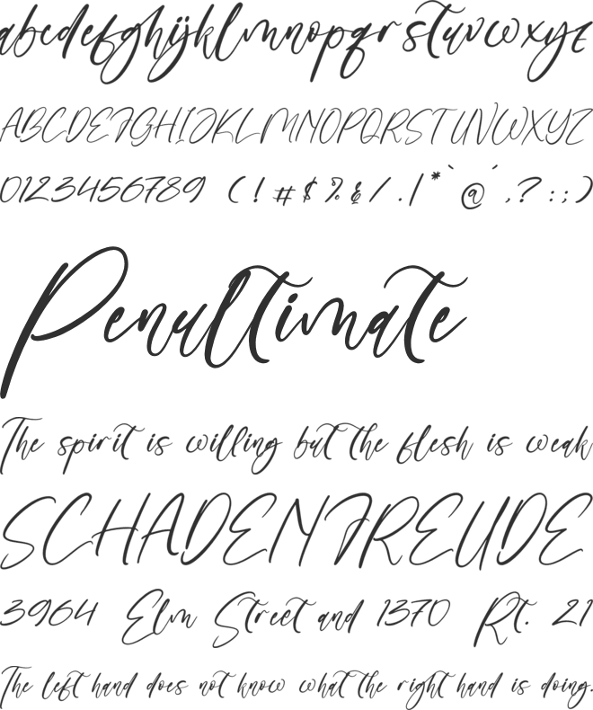 Gleythona Dighunt font preview