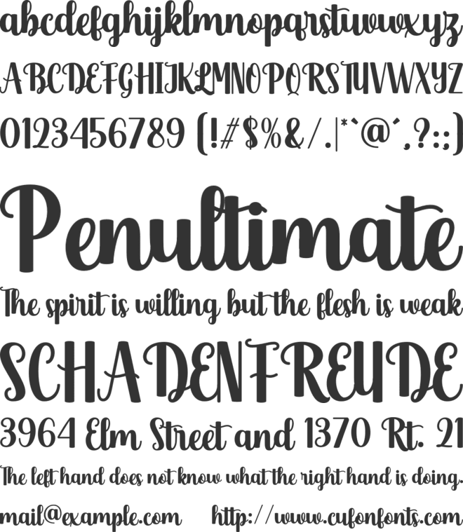 Ashelia font preview