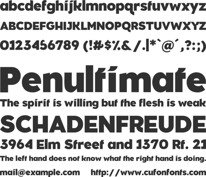 Clevio font preview
