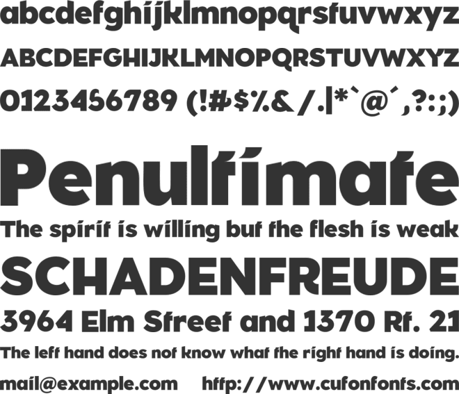 Clevio font preview