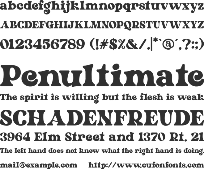 NCL Kerih Moady font preview