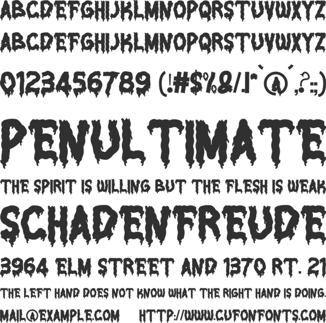 Horror Boat font preview