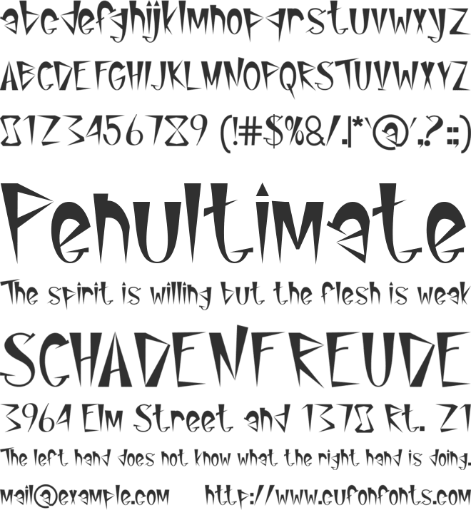 Tonkill font preview