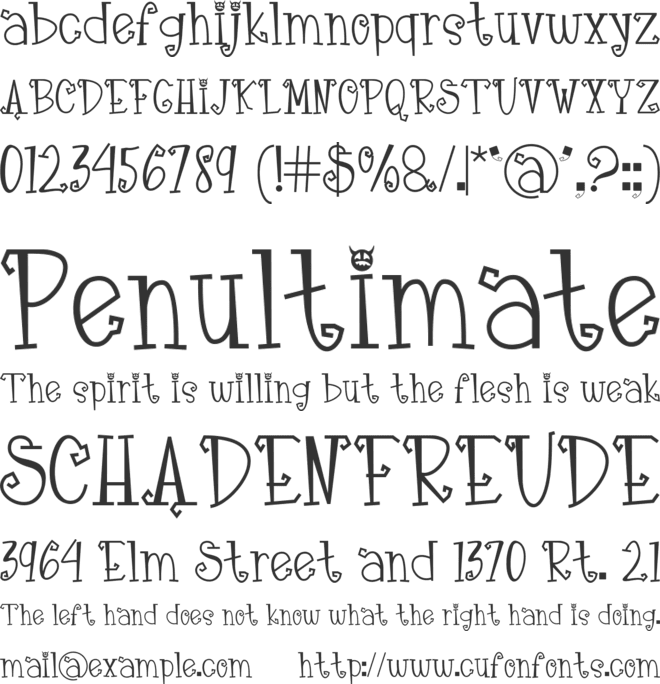Third Cloak font preview