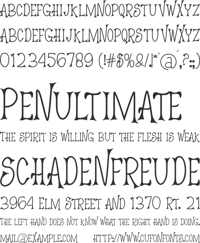New Graves font preview