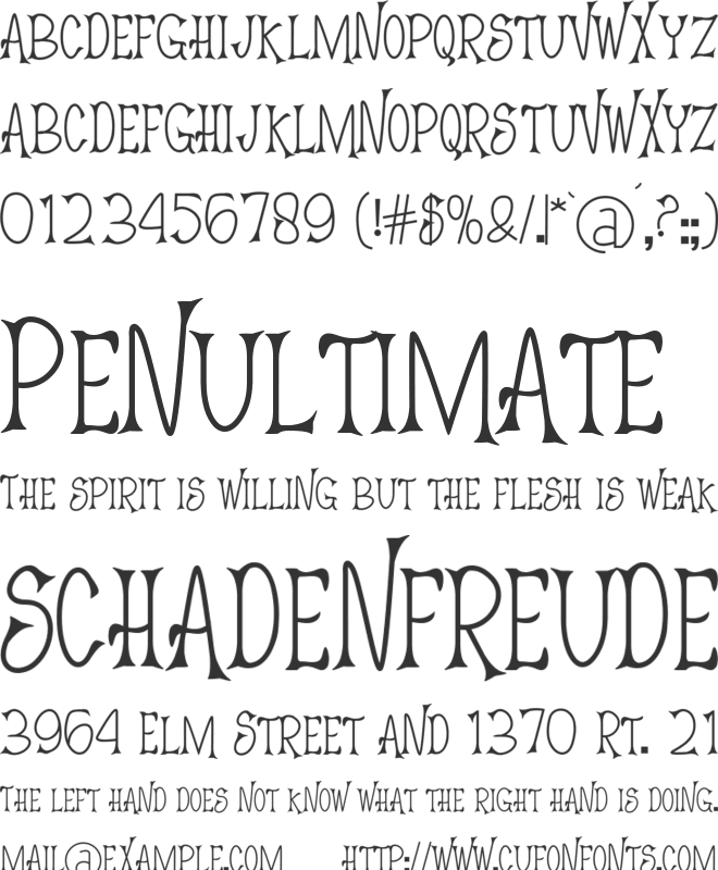 New Graves font preview