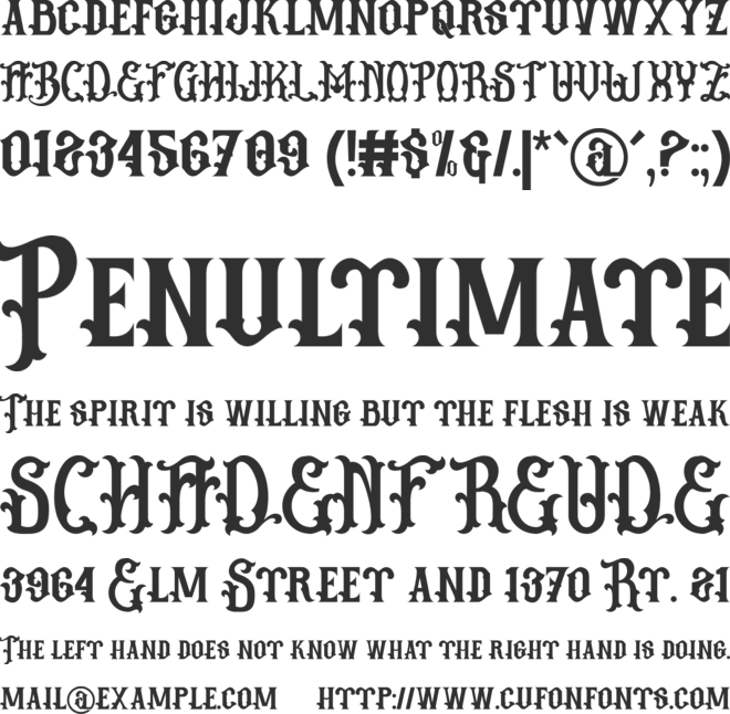 Melostar font preview