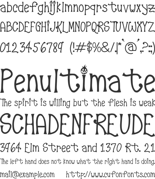 KING WITCH font preview