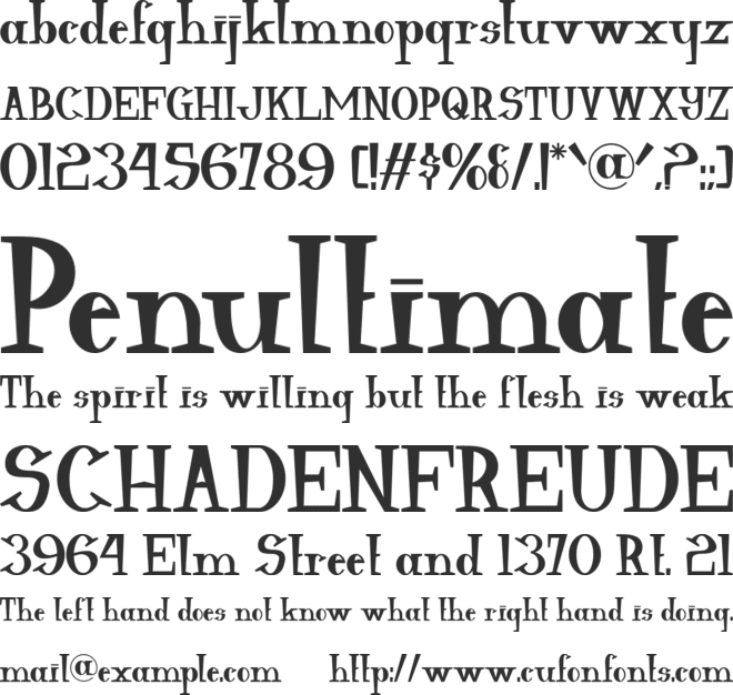 HOARY font preview