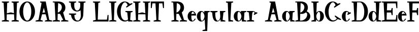 HOARY LIGHT Regular font