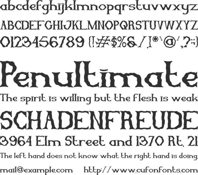 Halloween Carnival font preview