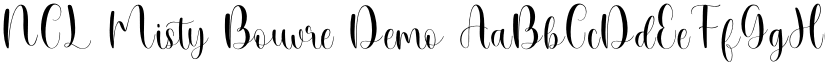 NCL Misty Bouvre Demo font