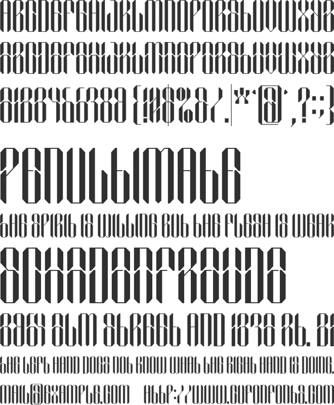 NCL Sephyrok font preview