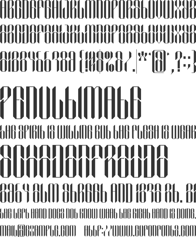 NCL Sephyrok font preview