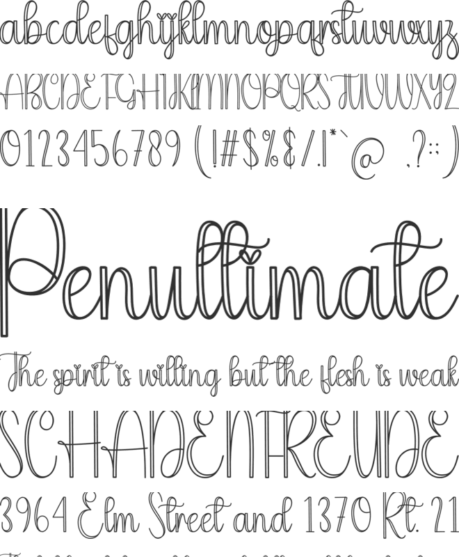 Outwork font preview