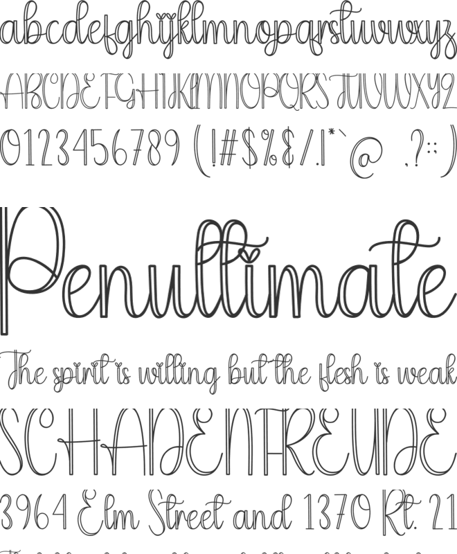 Outwork font preview