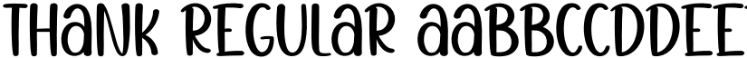 Thank Regular font