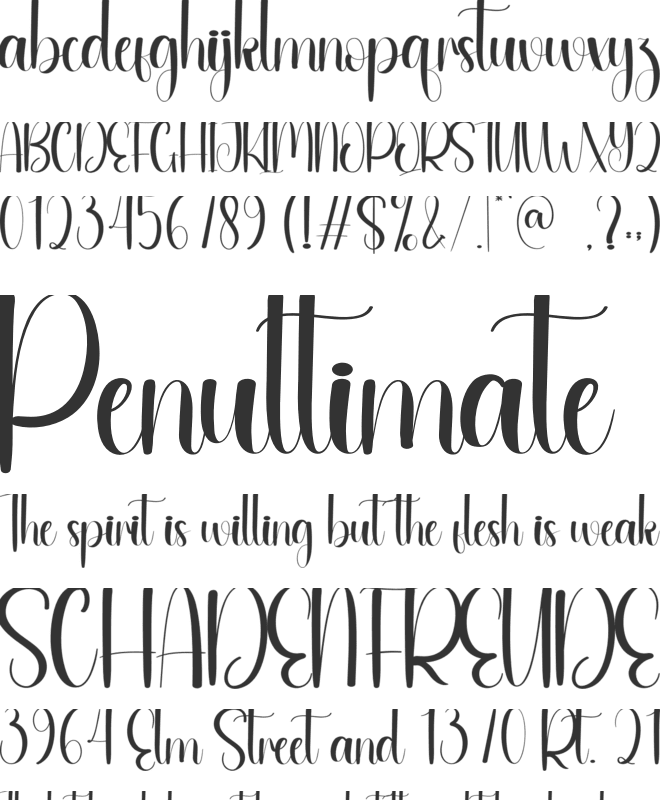 Grateful font preview