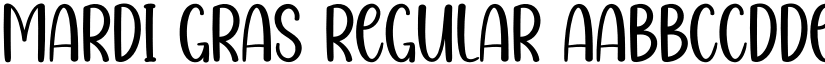 Mardi Gras Regular font