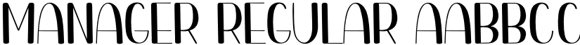 Manager Regular font