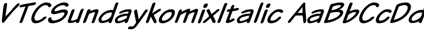 VTCSundaykomixItalic font
