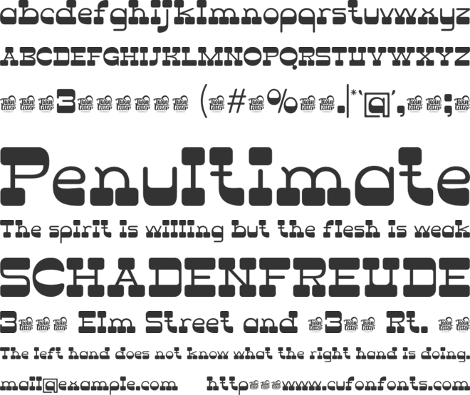 LATHIER Trial font preview