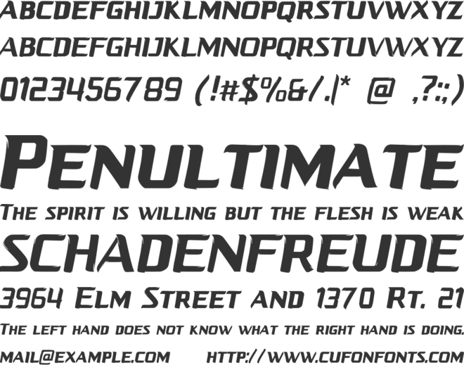 COMEBREAK font preview