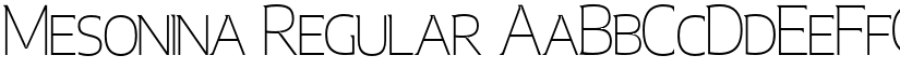 Mesonina Regular font