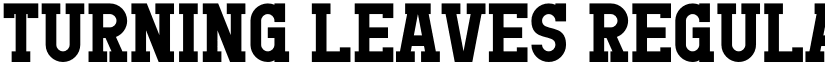TURNING LEAVES Regular font
