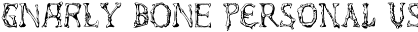 Gnarly Bone PERSONAL USE Regular font