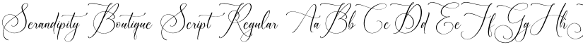 Serandipity Boutique Script Regular font