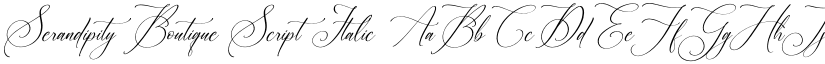 Serandipity Boutique Script Italic font