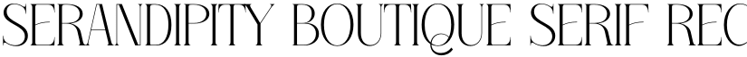 Serandipity Boutique Serif Regular font
