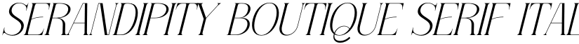 Serandipity Boutique Serif Italic font