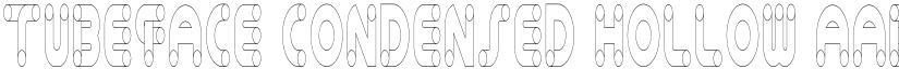 Tubeface Condensed Hollow font