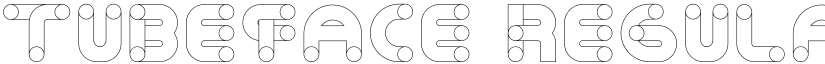 Tubeface Regular Hollow font