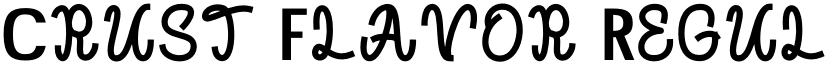 Crust Flavor Regular font