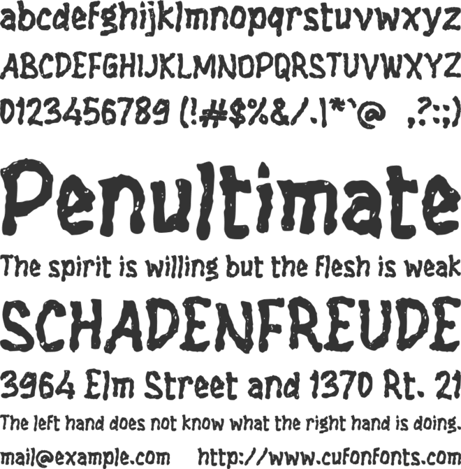 i Illusive Skull font preview