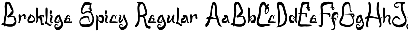 Broklige Spicy Regular font